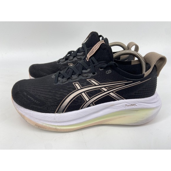 ASICS Shoes‎ Mens 8.5 GEL Nimbus 27 Running Black Gym 1012B753 Comfort main image 6